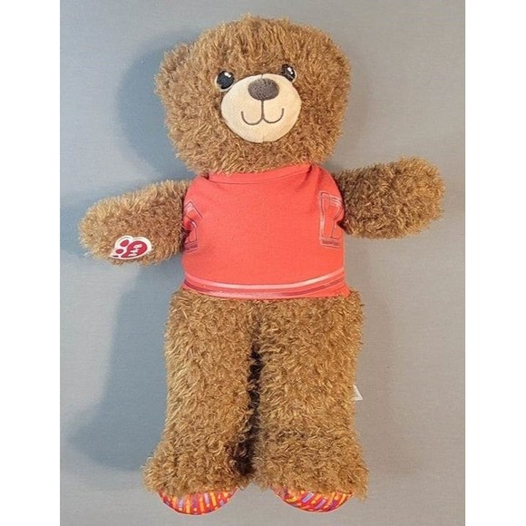 BuildABear Toys Build A Bear Brown Happy Bithday Bear W Red Shirt